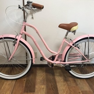 【引取限定】未使用品 ANUINUI PIRATES 26インチ自転車 シティサイクル ビーチクルーザー