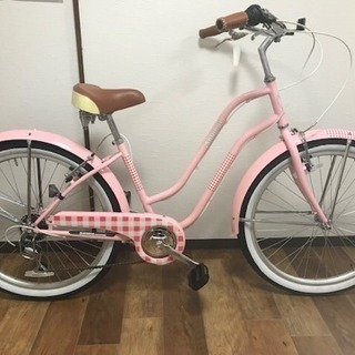 【引取限定】未使用品 ANUINUI PIRATES 26インチ自転車 シティサイクル ビーチクルーザー