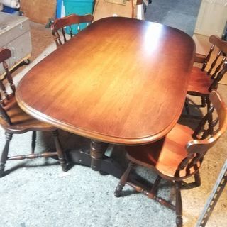 ☆ジモティ割あり☆ ダイニングセット4人用 W160×D93×H66 クリーニング 