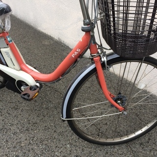 ヤマハ パス 新基準 子供乗せ 薄赤 アシスタ ビビ 神戸市 電動自転車 