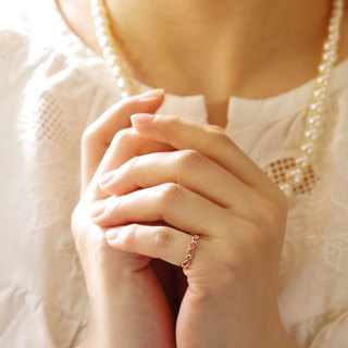 【新品・送料無料】26,400円の品 ピンクトルマリン・ダイヤモンド・K18ピンクゴールド 6号指輪