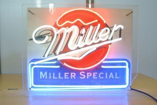 barはもちろん、部屋に飾ってもかっこいい Miller ネオン管 MILLER SPECIAL ミラービール ネオン看板