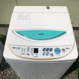 SANYO サンヨー 6.0kg 全自動洗濯機（ミントホワイト）...