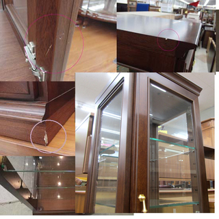 PayPay対応 マルニ 地中海シリーズ 飾り棚 キュリオケース ガラス棚 照明付 札幌市西区西野　　　