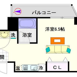 【フローレンス難波元町】2号タイプ！1Ｋタイプ！水回りが整ってますね！の画像