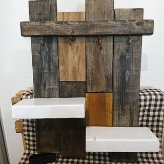 木製 壁掛けラック ウォールラック インテリア DIY 店舗什器