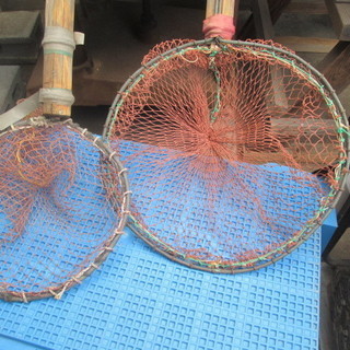 漁師が使う掬い網