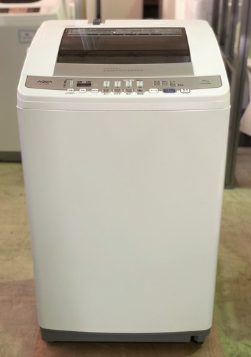 静かな音でしっかり洗濯》アクア/AQUA■AQW-V700D 2015年製 7kg 全自動洗濯機