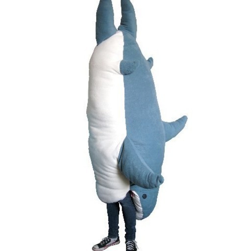 サメ　寝袋　布団　クッション