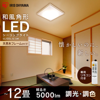 新品未開封　LEDシーリングライト 和風角形 12畳 CL12DL-5.1JM