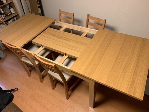 【5/22まで】【値下げ】ダイニングテーブル＋椅子4脚  IKEA製