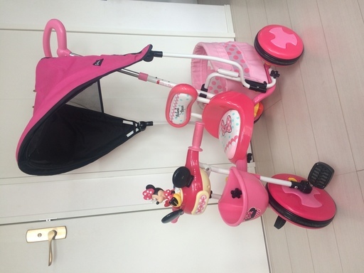 美品♩三輪車　ミニーちゃんおしゃべりカーゴ