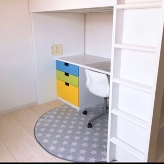 IKEA stuva  ロフトベッド 美品 組み立て済み 学習机...