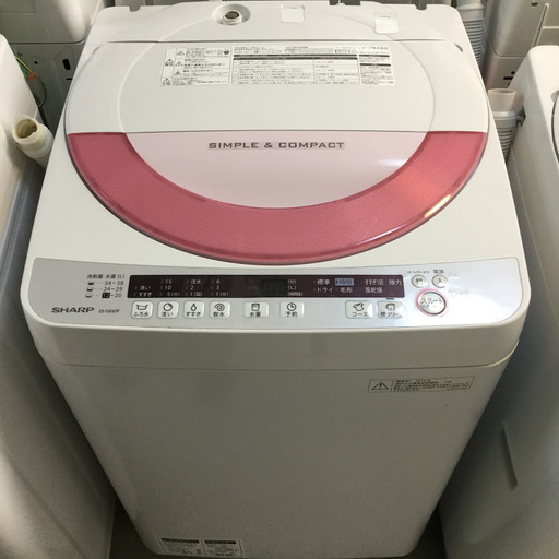 【送料無料・設置無料サービス有り】洗濯機 SHARP ES-GE60P-P 中古