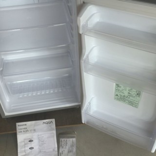キッチン家電 15年製 広島市内送料無料 アクア 2ドア冷凍冷蔵庫 美品 AQR-111E 109L 単身者 家庭用