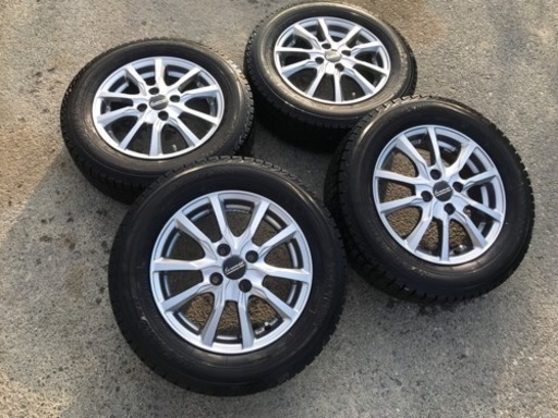 スタッドレス 社外ホイール付き4本セット 165/70R14 2014年製 バリ山