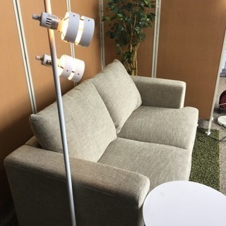 ☆モデルルーム展示品☆2Pソファセット(サイドテーブル、スタンド 