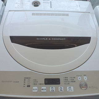 手稲リサイクル シャープ 4.5Kg 2016年製洗濯機ES-GE45R ￥25,000-
