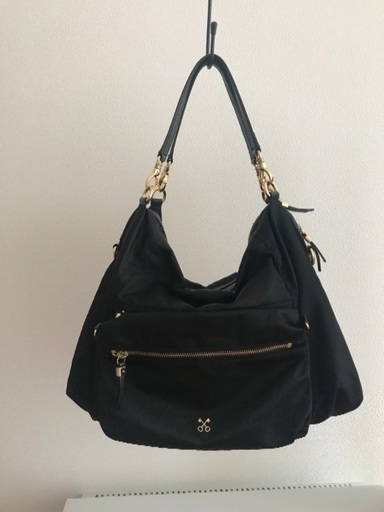 サザビー ナイロンバッグ 黒 美品