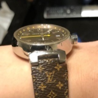 確実正規品ヴィトン自動巻タンブール腕時計 