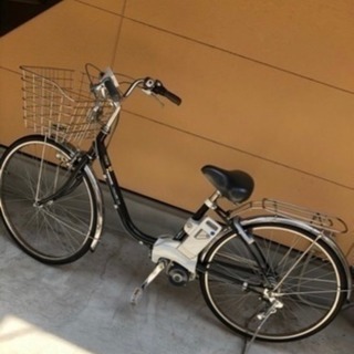 電動アシスト自転車 パナソニック 26インチ 黒 充電器付き 電動自転車
