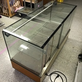 ショーケース/飾り棚 照明・キャスター付き ショーケース/飾り棚 照明・キャスター付き