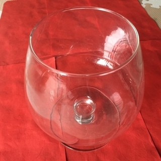 大きなガラス製ブランデーグラス 飾り物、金魚鉢などに