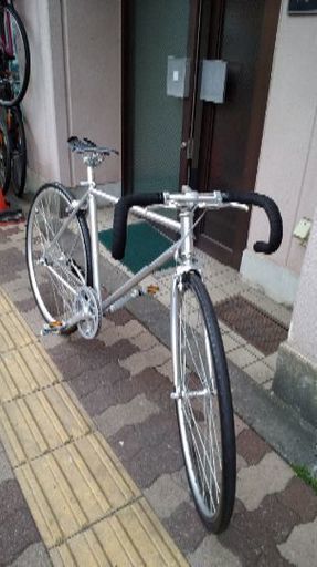 クロモリ ピスト シングルフリー 46×17T 室内保管 直接手渡可(神奈川県) クロモリ ピスト シングルフリー 46×17T 室内保管 直接手渡可(神奈川県