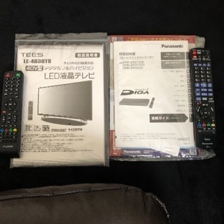 40インチテレビ＋Blu-rayレコーダーセット