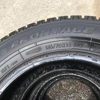 ICE FRONTAGE 165/70R14 スタッドレス4本セット バリ山 2017年製 管理