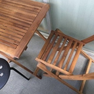 ニトリ ガーデンファニチャー ベランダ用テーブル 椅子セット