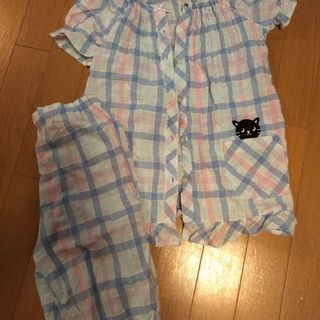 半袖　パジャマ　140 　ピンク×水色