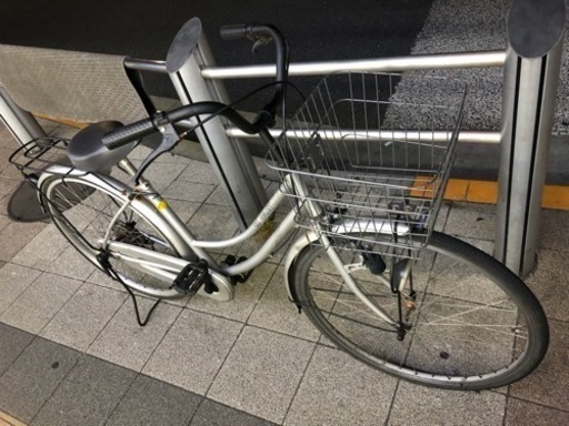 通勤、お買い物に！大きなカゴ付きシングル軽快車 26インチ