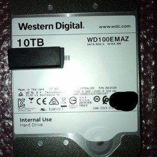 10TB ハードディスク HDD WD ヘリウム充填