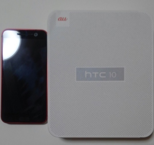 美品 HTC10（HTV32）カメリアレッド【SIMフリー】