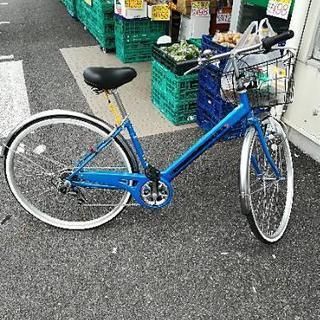 本日から値下げ★サイクルアサヒPB シティサイクル27㌅6段シマノ製ギア ブルー