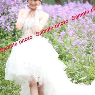 ★ウエディングドレス　大人っぽいホワイトシースルードレス♪♪