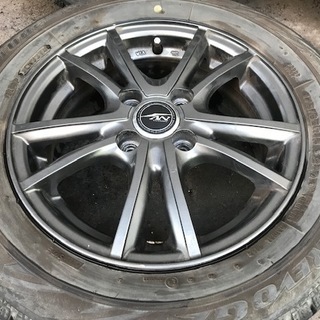 14×5.5J　100×4H　45　weds　ガンメタ　黒　175/65R14　BS　GZ　コンパクトカー パッソ　ノート　フィット　アクア