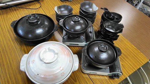 土鍋\u0026カセットコンロ\u0026とんすいセット