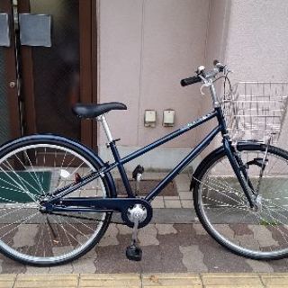 無印良品 26吋シティサイクル シングル/LEDオート/ネイビー (自転車 