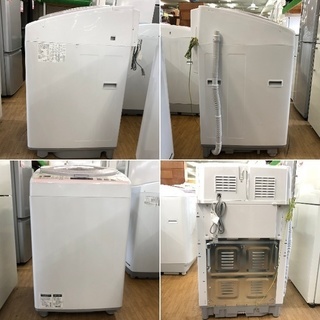 美品【 SHARP 】シャープ プラズマクラスター搭載 洗濯8.0㎏/乾燥4.5㎏ 洗濯乾燥機 スパイラル穴なし槽 ES-TX830