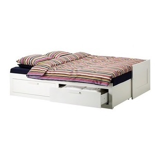 SOLD-IKEA BRIMNES - ブリムネスデイベッド マットレス2付き BRIMNES daybed frame with 2 drawers, white, Twin - IKEA
