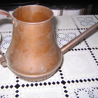 ●銅製　ジョロ（実務兼ガーデニングディスプレイ用）使用品