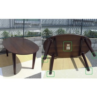 ダークブラウン楕円形ダイニングテーブルセット ☆お値下げ☆辻製作所 楕円形ダイニングテーブル イス3脚 セット