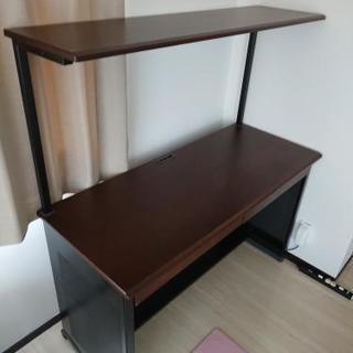 パソコンデスク：ブラウン