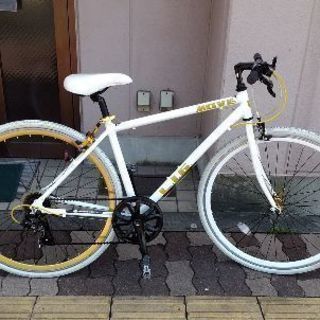 美品☆L.I.G MOVE 700cクロスバイク アルミ/7speed/ホワイトxゴールド
