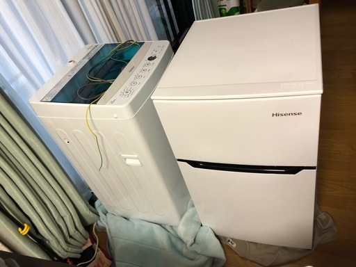 ハイセンス 93L 2ドア冷蔵庫 + ハイアール 4.5L洗濯機