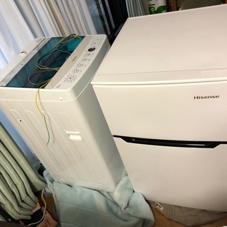 ハイセンス 93L 2ドア冷蔵庫 + ハイアール 4.5L洗濯機