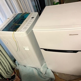 ハイセンス 93L 2ドア冷蔵庫 + ハイアール 4.5L洗濯機 