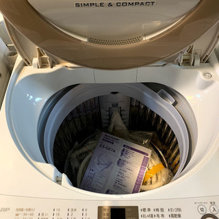 【送料無料・設置無料サービス有り】洗濯機 2016年製 SHARP ES-GE7A-N 中古